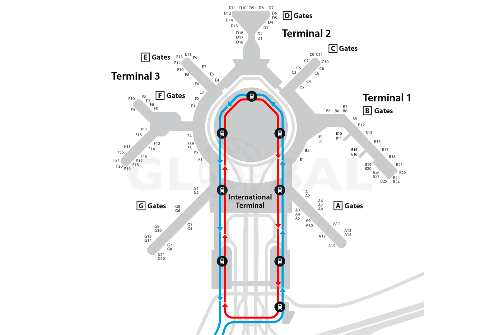 Map of SFO Airport