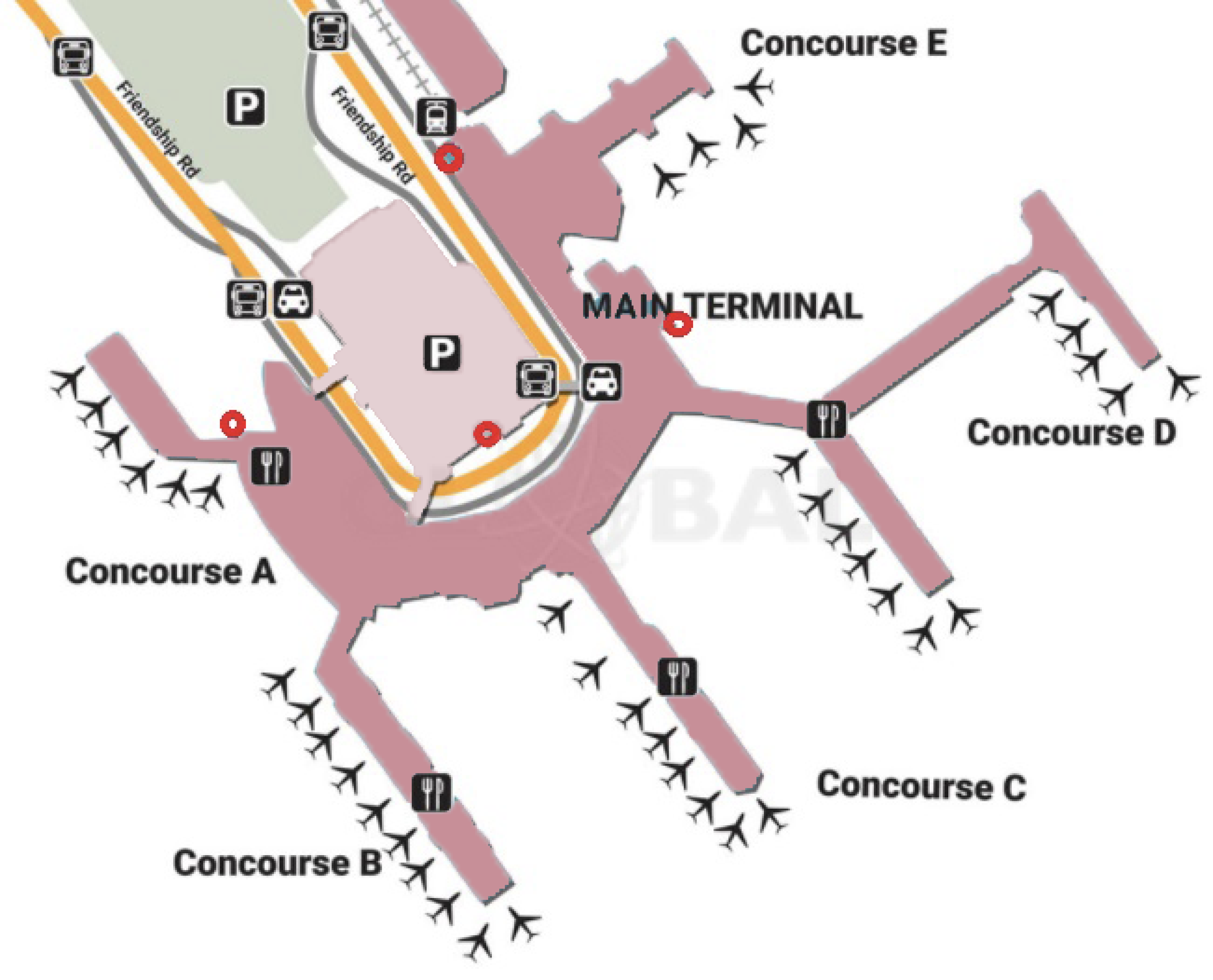Baltimore/Washington International Airport Map