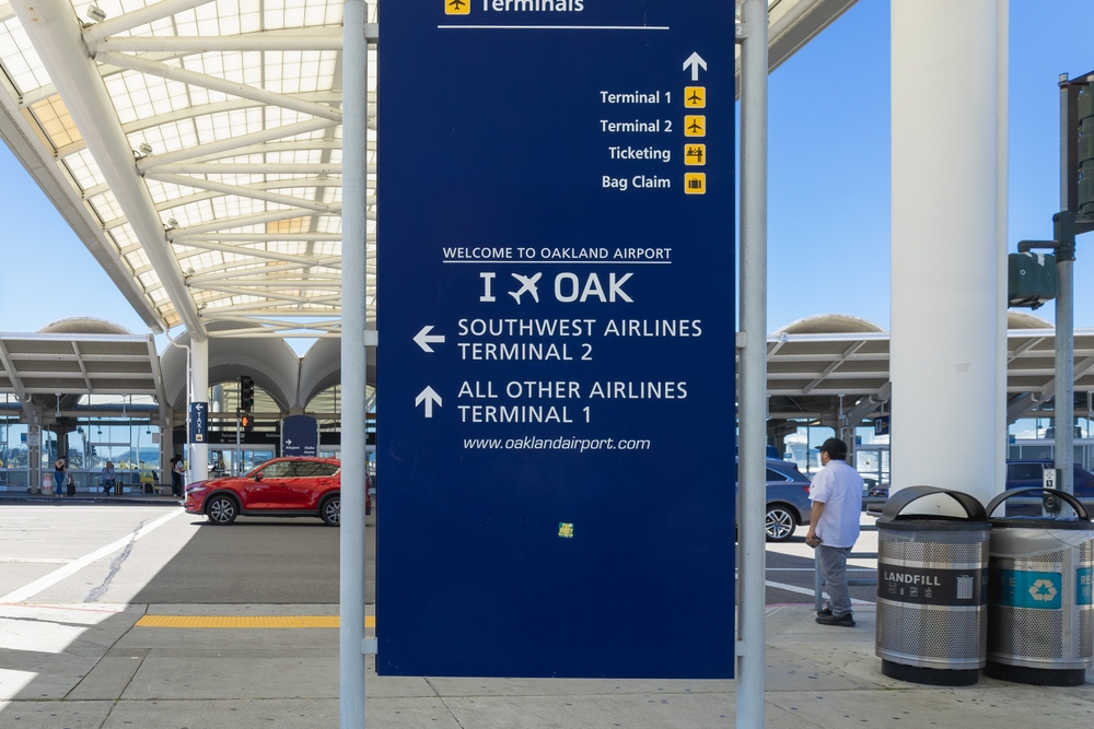 Signage Visible at Oakland International Airport
