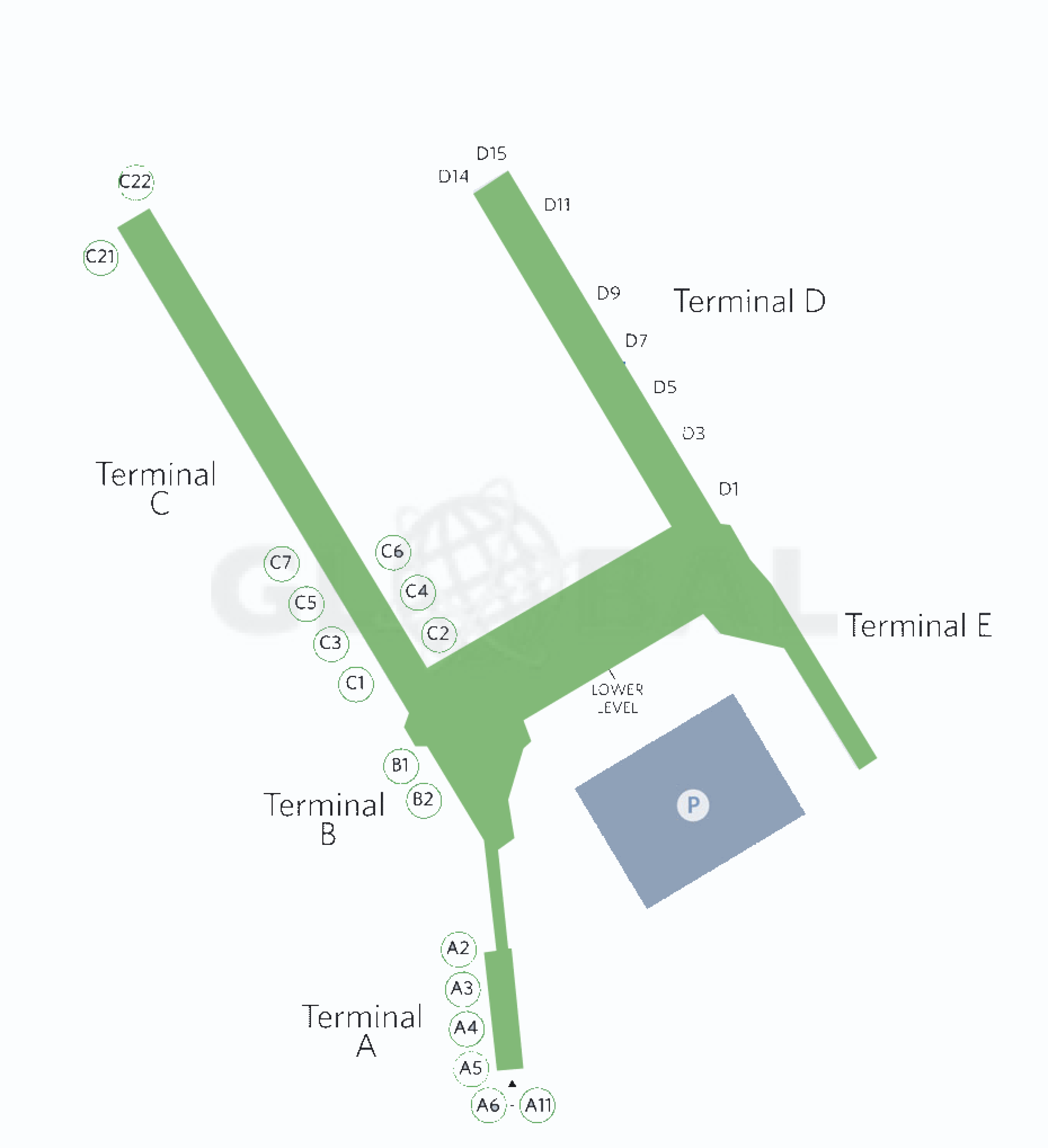 Portland Airport Map