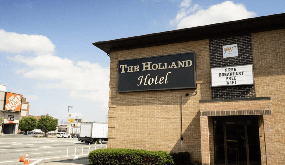 Front view of the Holland Hotel